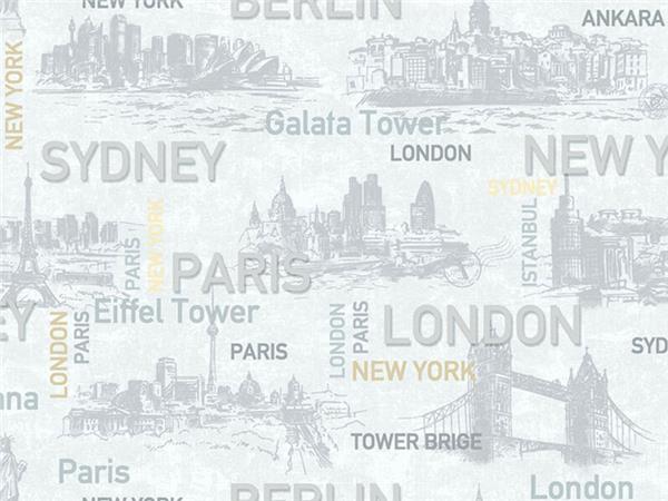 Anka 1608-2 London Paris Pop Art Duvar Kağıdı