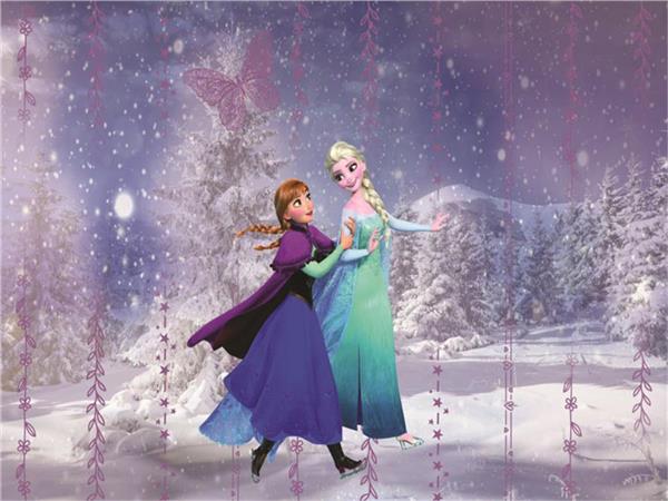3D Elsa Karlar Ülkesi Tasarım Çocuk Odası Duvar Kağıdı