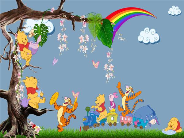 Winnie the pooh Çocuk Odası Duvar Kağıdı