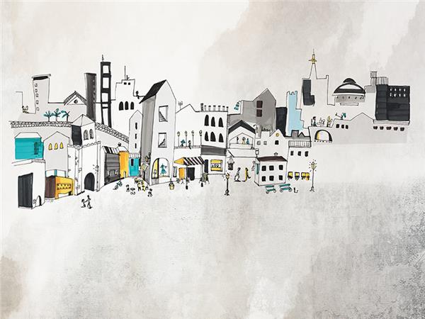 City Özel Tasarım Duvar Kağıdı