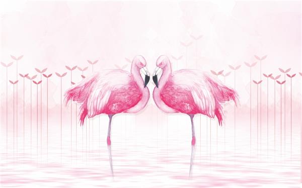 Pembe Flamingo Duvar Kağıdı