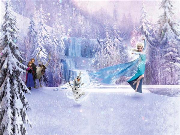Elsa Ve Arkadaşları Çocuk Odası Duvar Kağıdı