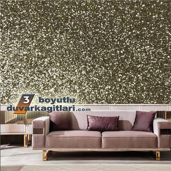 Gold Parlak Simli Duvar Kağıtları Reflection RF_K323