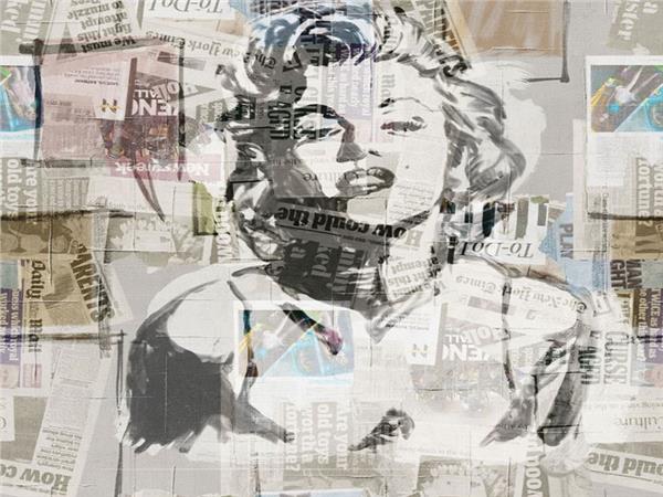 Retro Marilyn Monroe Özel Tasarım Duvar Kağıdı