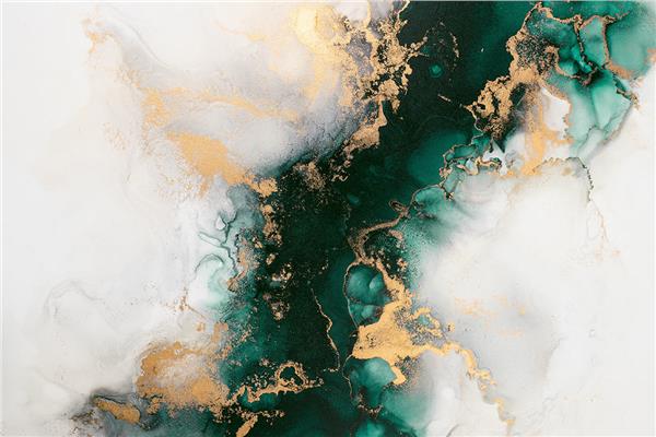 Gold Siyah Mermer Desen 3D Duvar Kağıdı