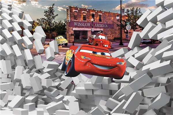 Şimşek Mcqueen Çocuk Odası Duvar Kağıdı