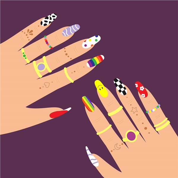 Nail Art Tırnak Güzellik Salonu Duvar Kağıdı