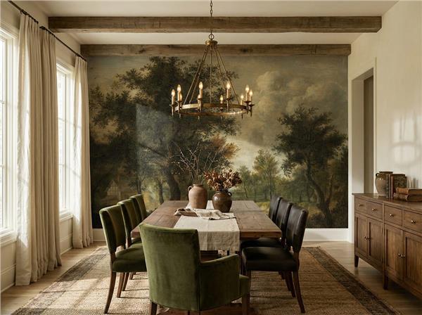 Vintage Ağaç Doğa Manzara Duvar Kağıdı