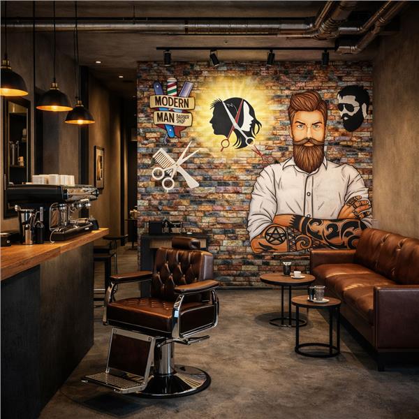 Tuğla Desen Vintage Berber Duvar Kağıdı