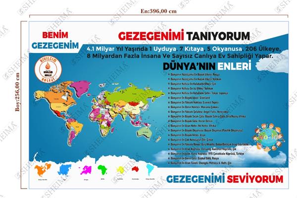 Gezegenimi Tanıyorum Özel Tasarım Duvar Kağıdı